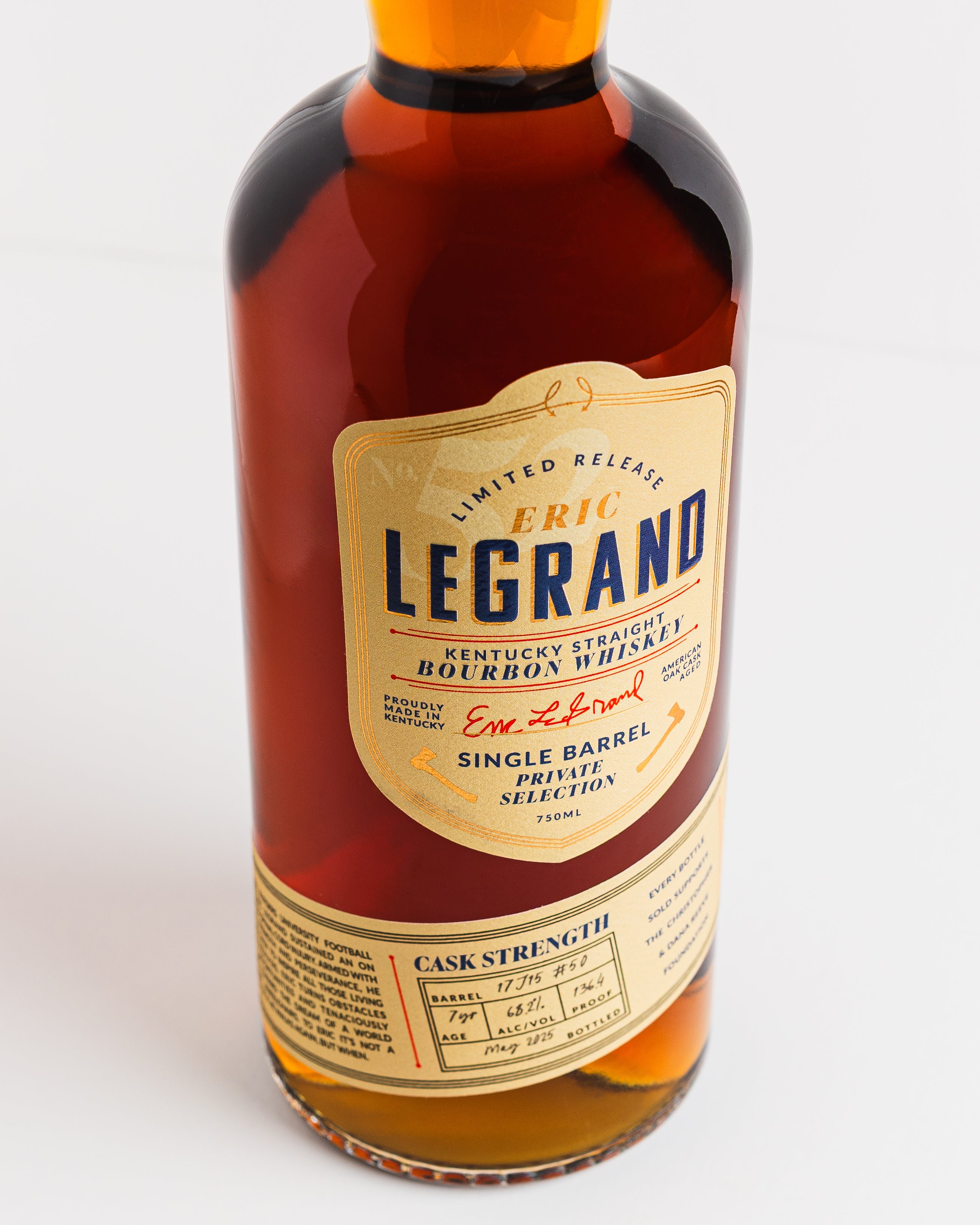 Eric LeGrand Single Barrel 7 Year Old Kentucky Straight Bourbon