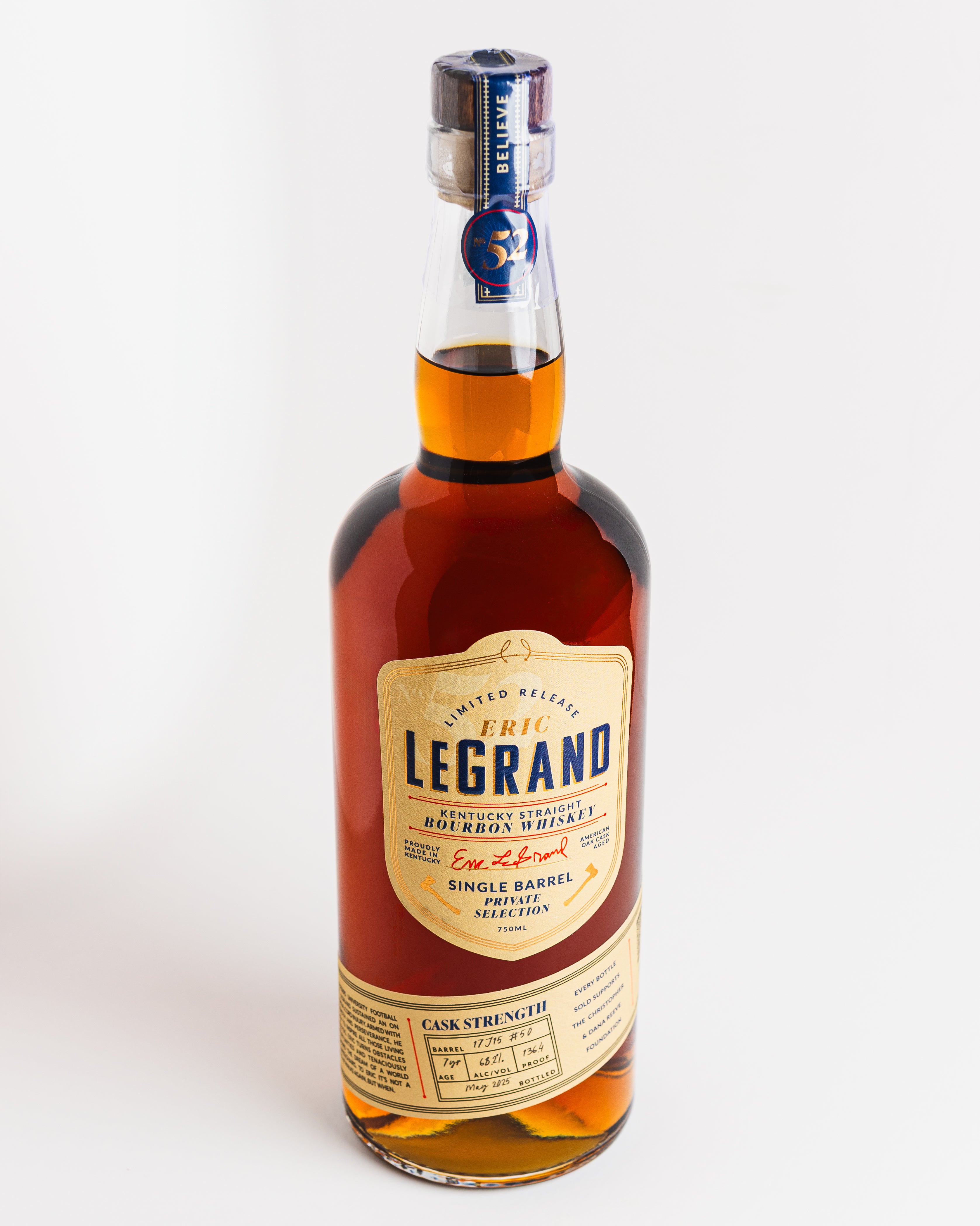 Eric LeGrand Single Barrel 7 Year Old Kentucky Straight Bourbon