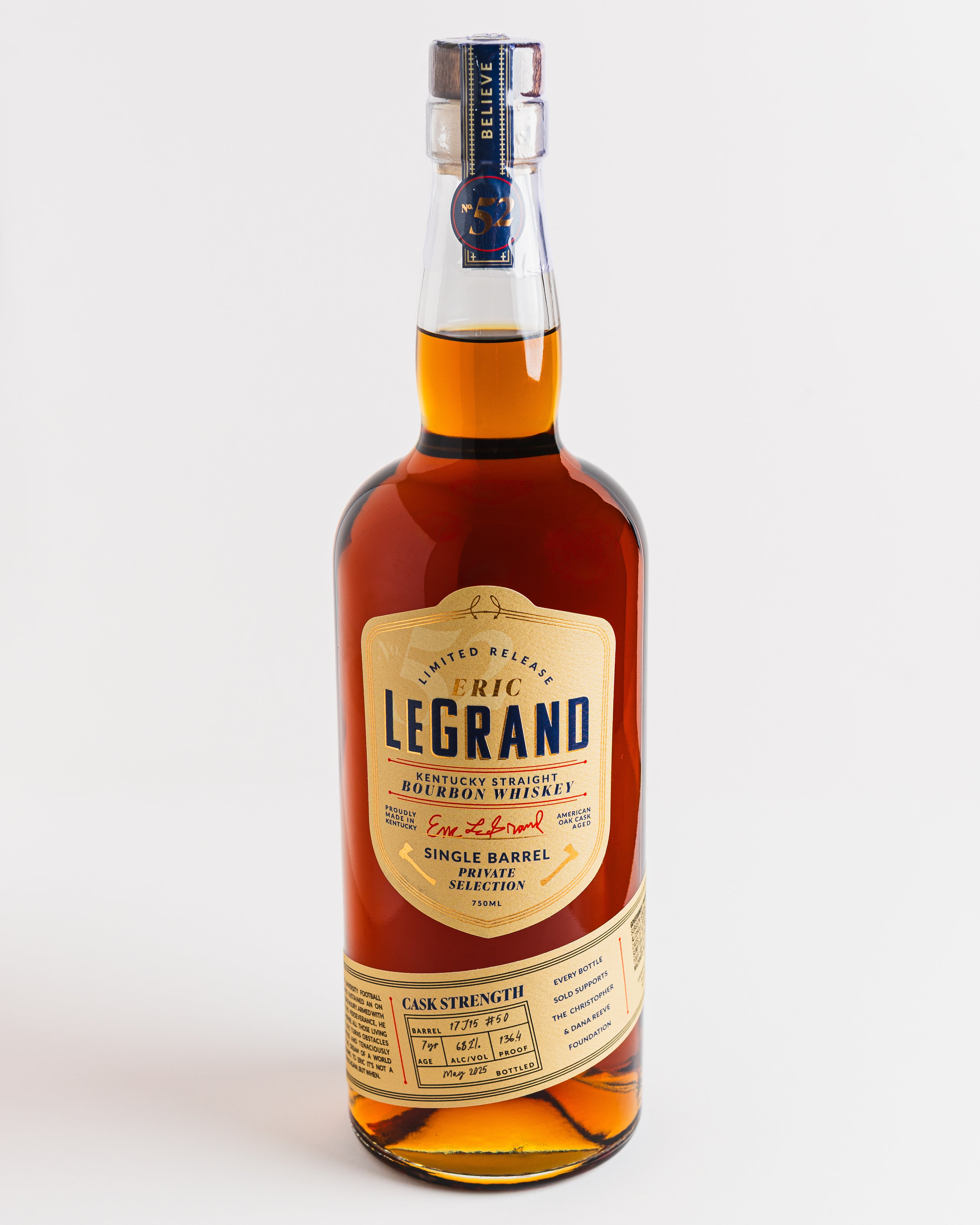 Eric LeGrand Single Barrel 7 Year Old Kentucky Straight Bourbon